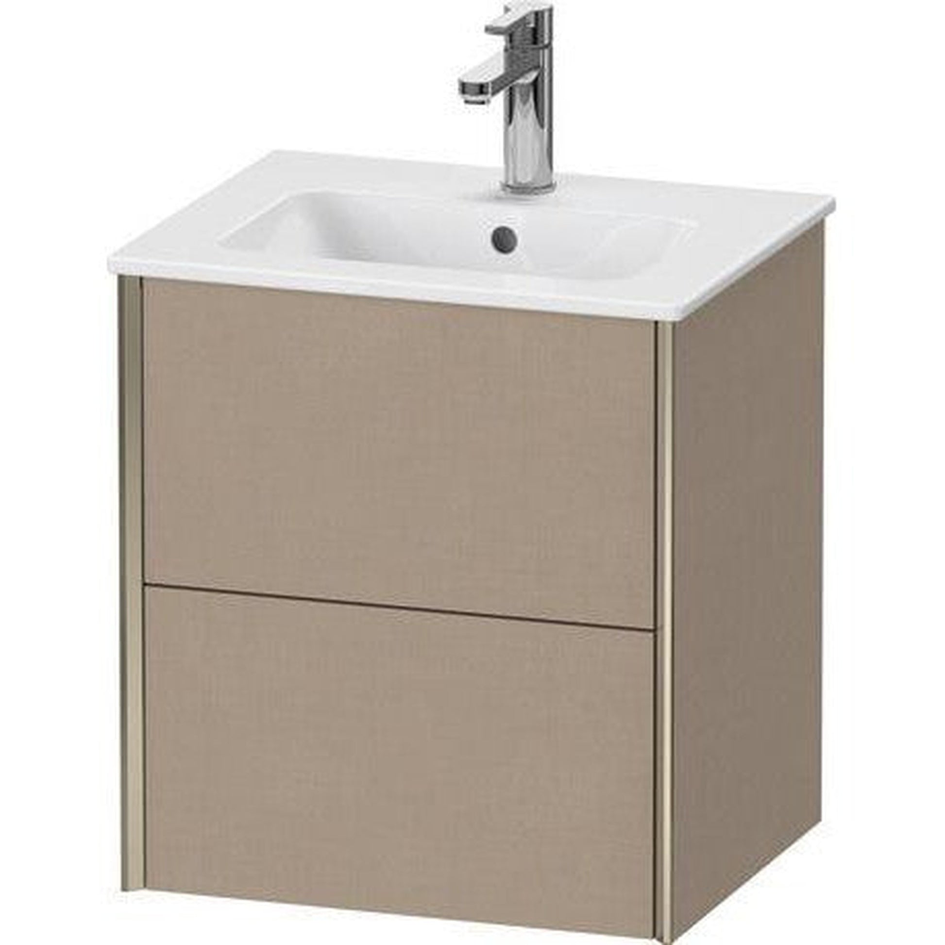 Duravit Xviu 20" x 22" x 17" Two Drawer Wall-Mount Vanity Unit, Linen (XV43150B175)