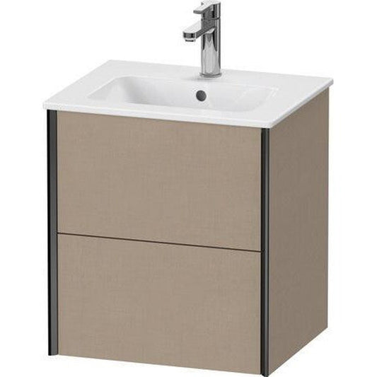 Duravit Xviu 20" x 22" x 17" Two Drawer Wall-Mount Vanity Unit, Linen (XV43150B275)