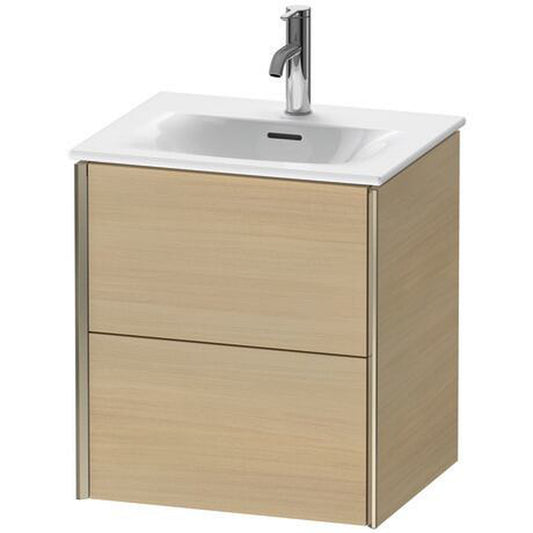 Duravit Xviu 20" x 22" x 17" Two Drawer Wall-Mount Vanity Unit, Mediterreanean Oak Real Wood Veneer (XV41310B171)