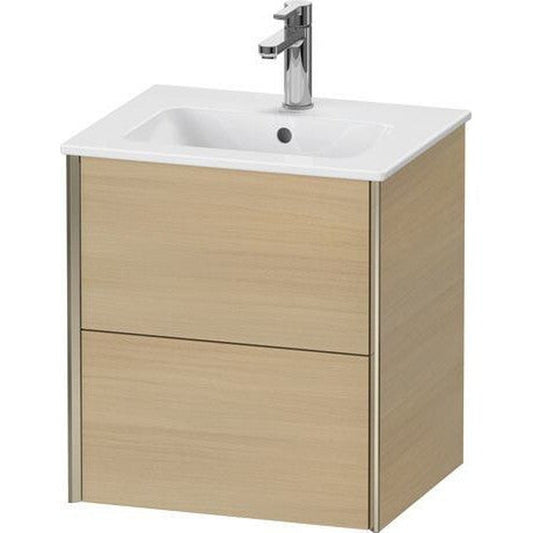 Duravit Xviu 20" x 22" x 17" Two Drawer Wall-Mount Vanity Unit, Mediterreanean Oak Real Wood Veneer (XV43150B171)