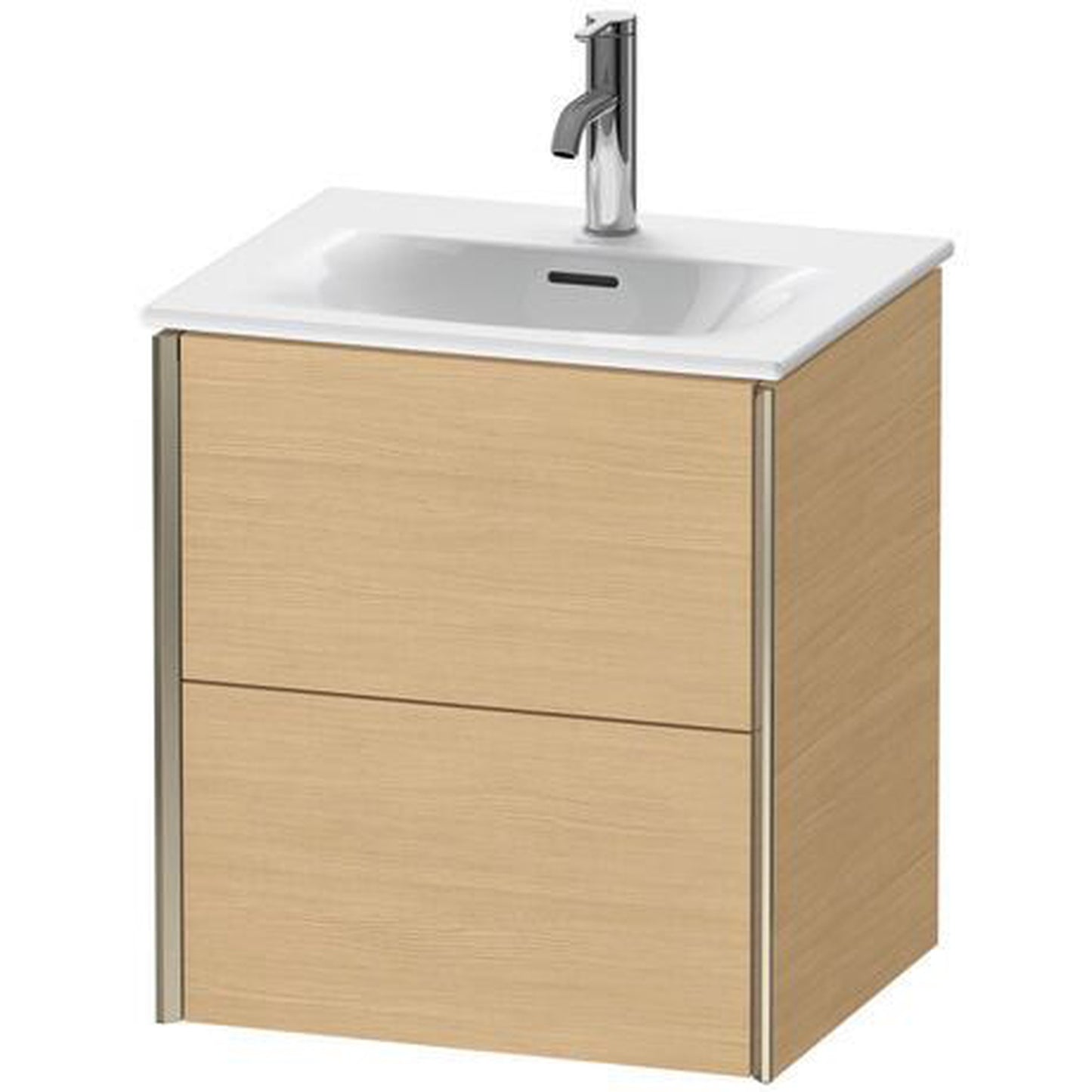 Duravit Xviu 20" x 22" x 17" Two Drawer Wall-Mount Vanity Unit, Natural Oak (XV41310B130)