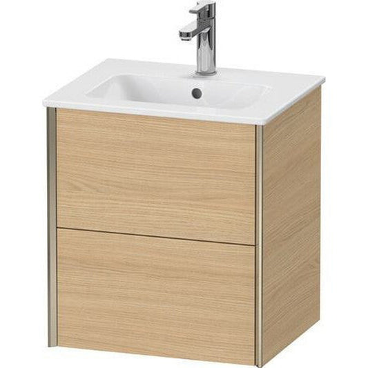 Duravit Xviu 20" x 22" x 17" Two Drawer Wall-Mount Vanity Unit, Natural Oak (XV43150B130)