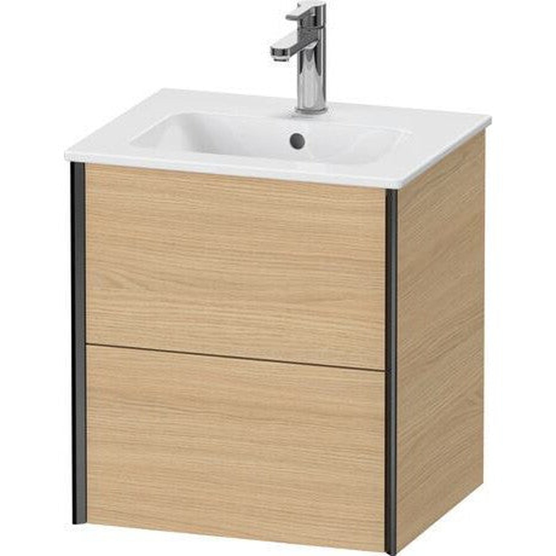 Duravit Xviu 20" x 22" x 17" Two Drawer Wall-Mount Vanity Unit, Natural Oak (XV43150B230)