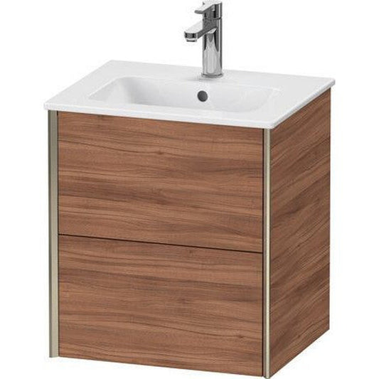 Duravit Xviu 20" x 22" x 17" Two Drawer Wall-Mount Vanity Unit, Natural Walnut (XV43150B179)