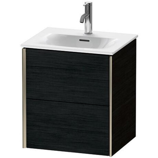 Duravit Xviu 20" x 22" x 17" Two Drawer Wall-Mount Vanity Unit, Oak Black (XV41310B116)