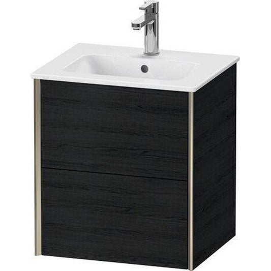 Duravit Xviu 20" x 22" x 17" Two Drawer Wall-Mount Vanity Unit, Oak Black (XV43150B116)