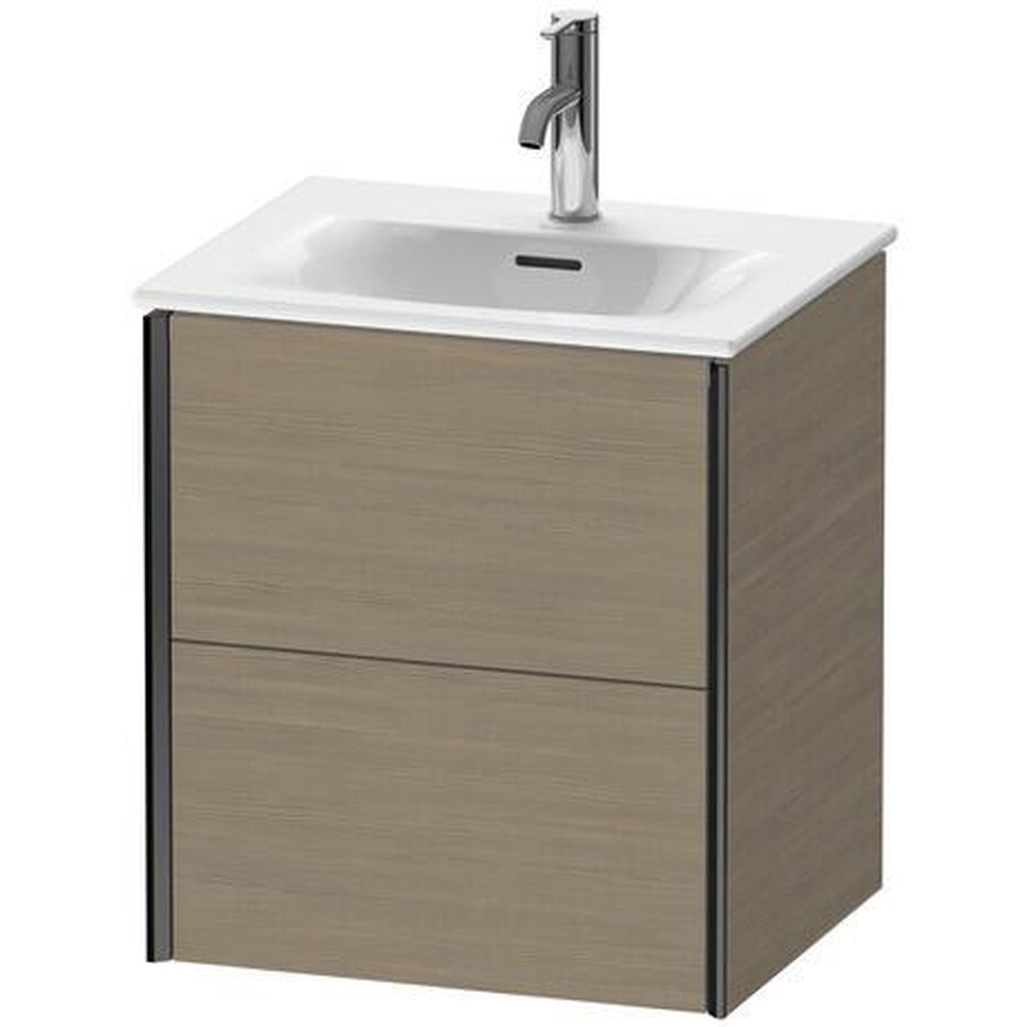 Duravit Xviu 20" x 22" x 17" Two Drawer Wall-Mount Vanity Unit, Oak Terra (XV41310B235)