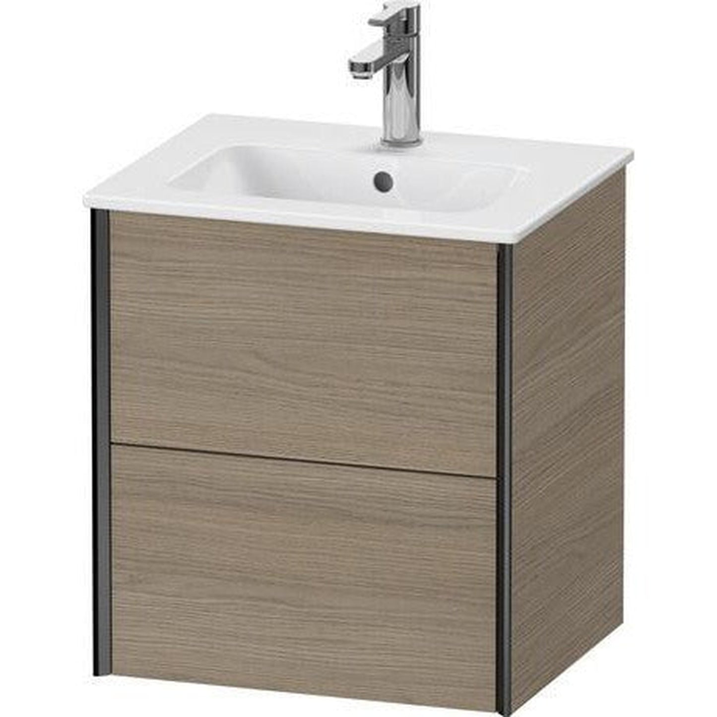 Duravit Xviu 20" x 22" x 17" Two Drawer Wall-Mount Vanity Unit, Oak Terra (XV43150B235)