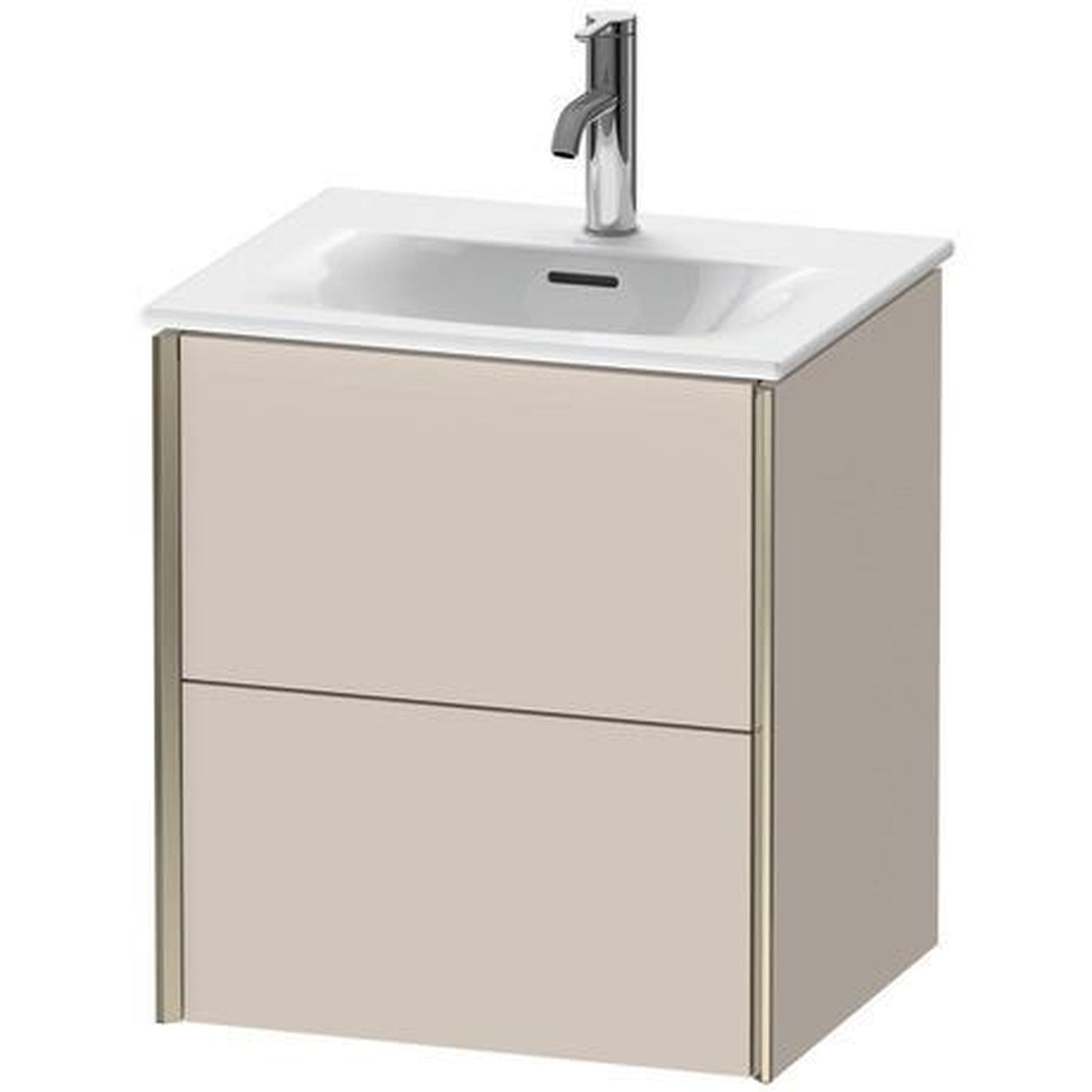 Duravit Xviu 20" x 22" x 17" Two Drawer Wall-Mount Vanity Unit, Taupe Matt (XV41310B191)