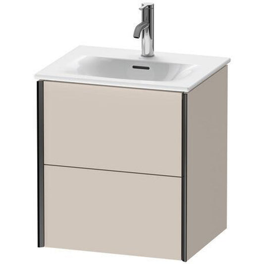 Duravit Xviu 20" x 22" x 17" Two Drawer Wall-Mount Vanity Unit, Taupe Matt (XV41310B291)