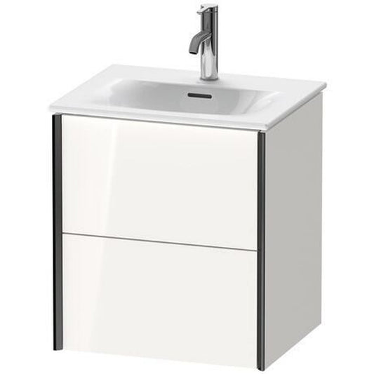 Duravit Xviu 20" x 22" x 17" Two Drawer Wall-Mount Vanity Unit, White High Gloss Lacquer (XV41310B285)