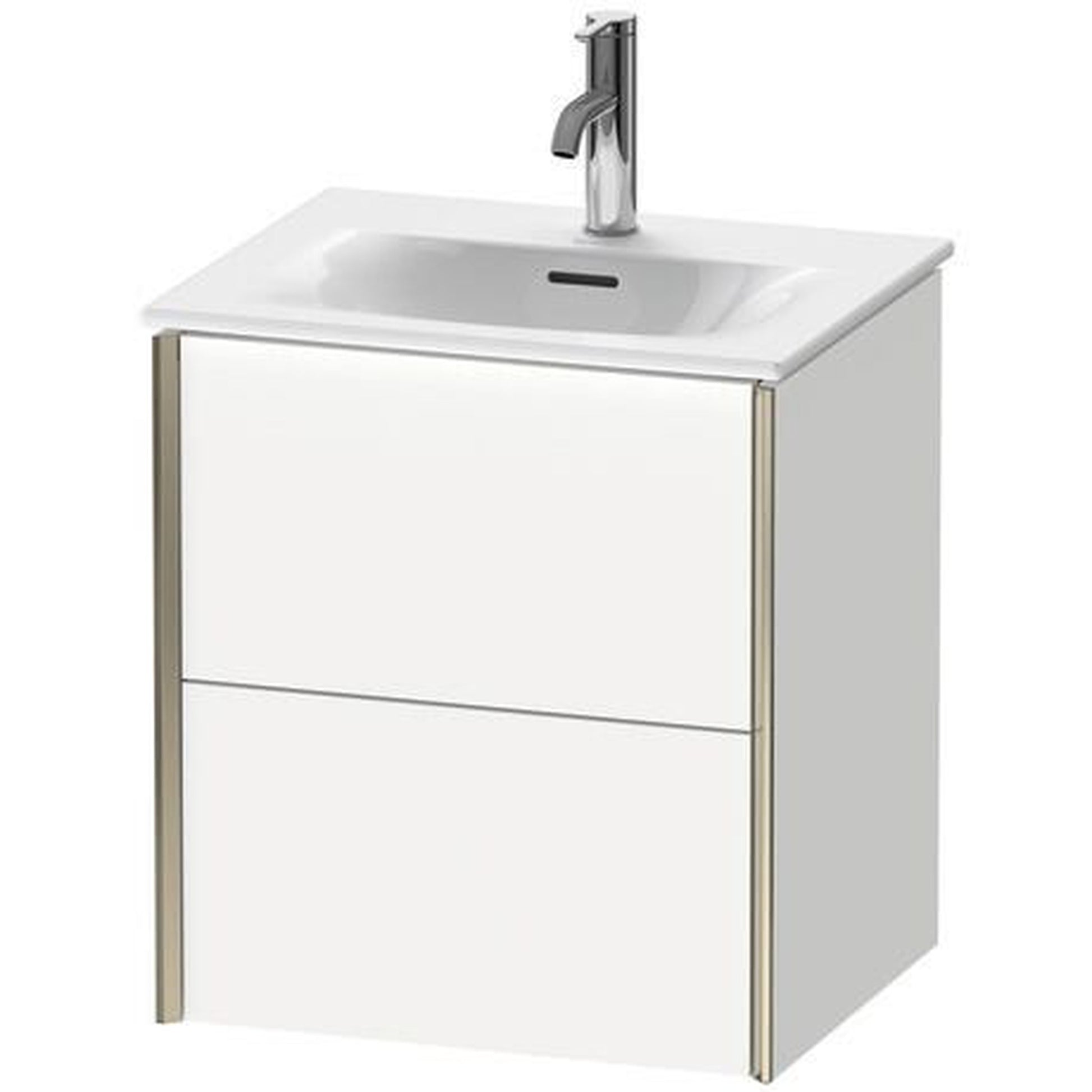 Duravit Xviu 20" x 22" x 17" Two Drawer Wall-Mount Vanity Unit, White Matt (XV41310B118)