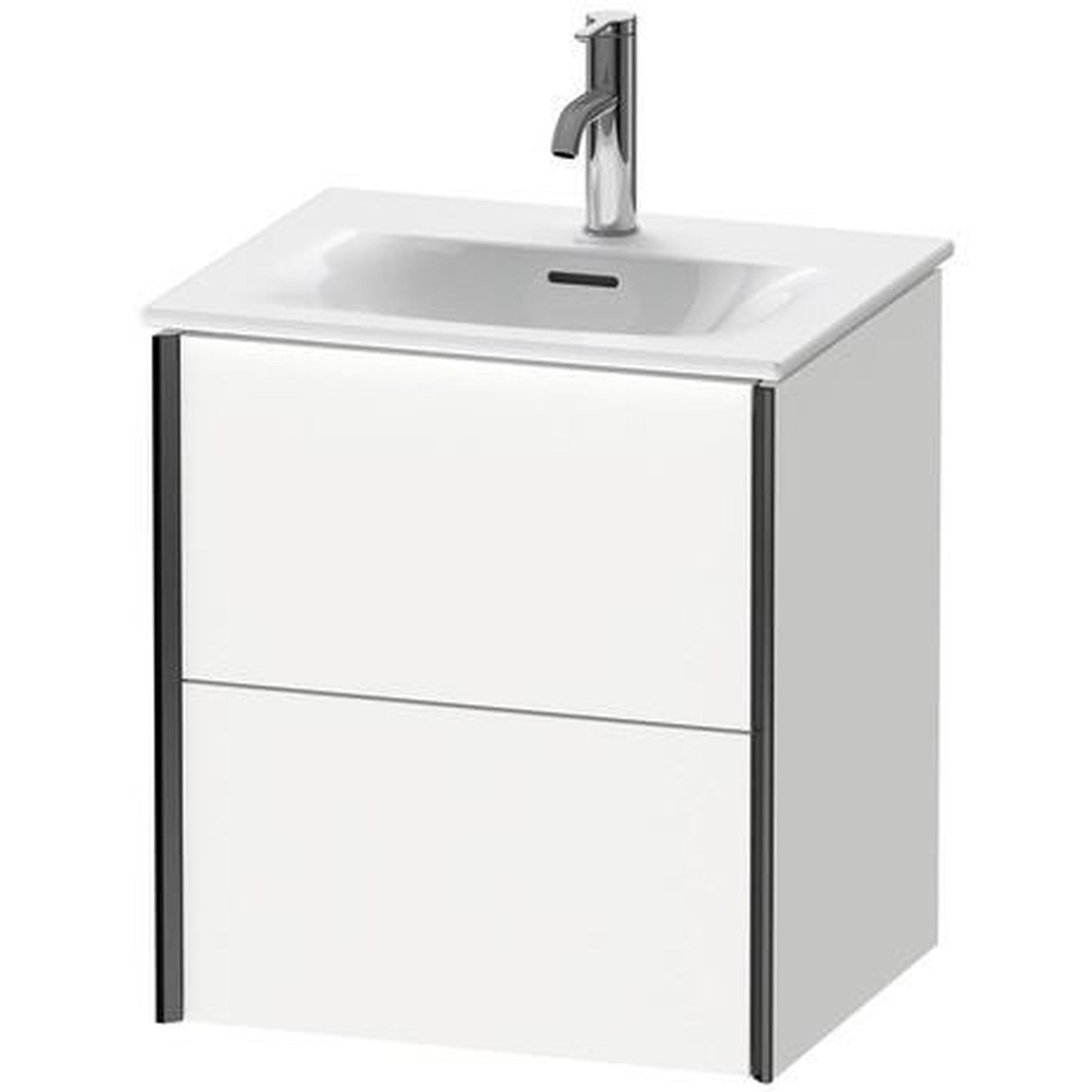 Duravit Xviu 20" x 22" x 17" Two Drawer Wall-Mount Vanity Unit, White Matt (XV41310B218)