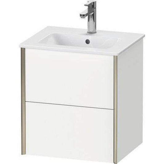 Duravit Xviu 20" x 22" x 17" Two Drawer Wall-Mount Vanity Unit, White Matt (XV43150B118)