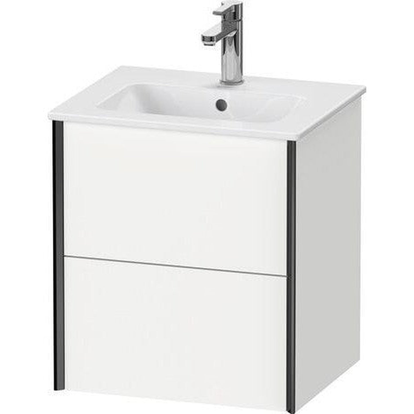 Duravit Xviu 20" x 22" x 17" Two Drawer Wall-Mount Vanity Unit, White Matt (XV43150B218)