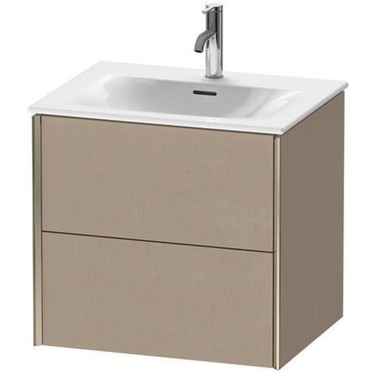 Duravit Xviu 20" x 22" x 19" Two Drawer Wall-Mount Vanity Unit, Linen (XV41320B175)