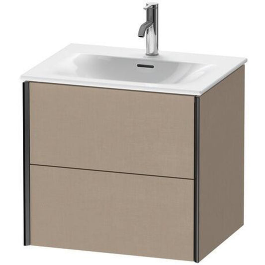 Duravit Xviu 20" x 22" x 19" Two Drawer Wall-Mount Vanity Unit, Linen (XV41320B275)