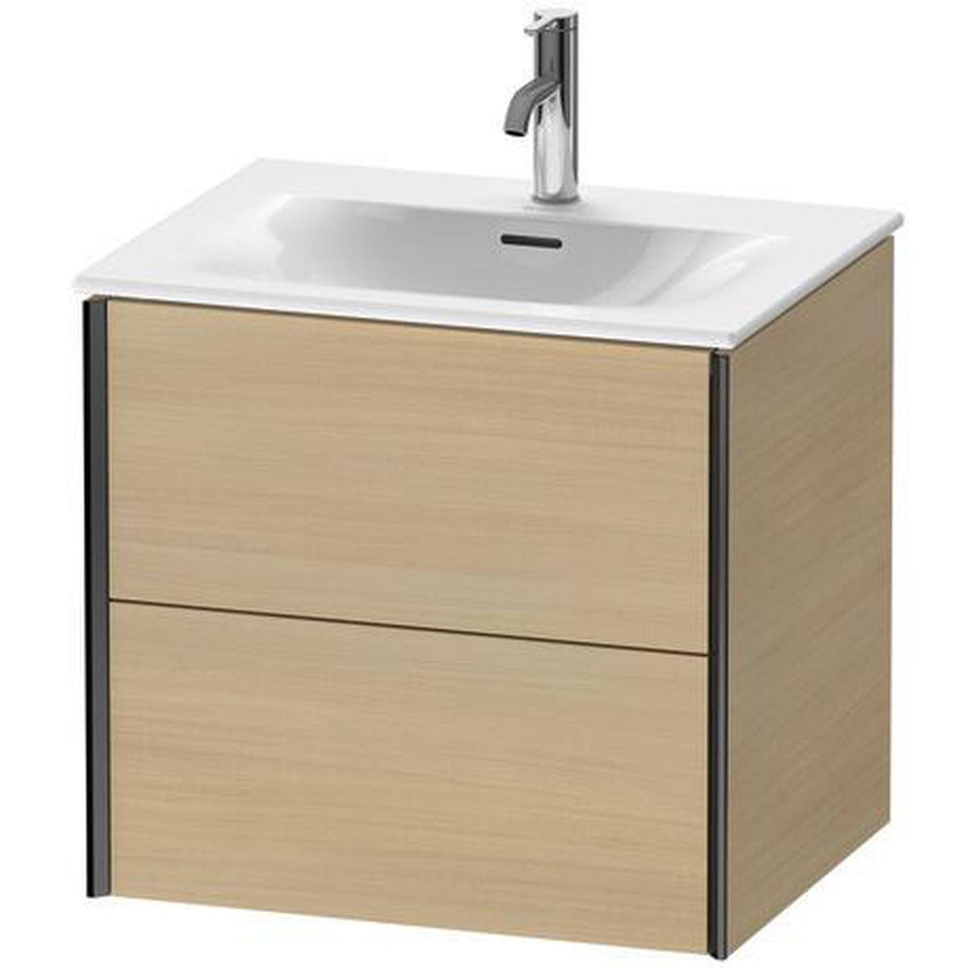 Duravit Xviu 20" x 22" x 19" Two Drawer Wall-Mount Vanity Unit, Mediterreanean Oak Real Wood Veneer (XV41320B271)