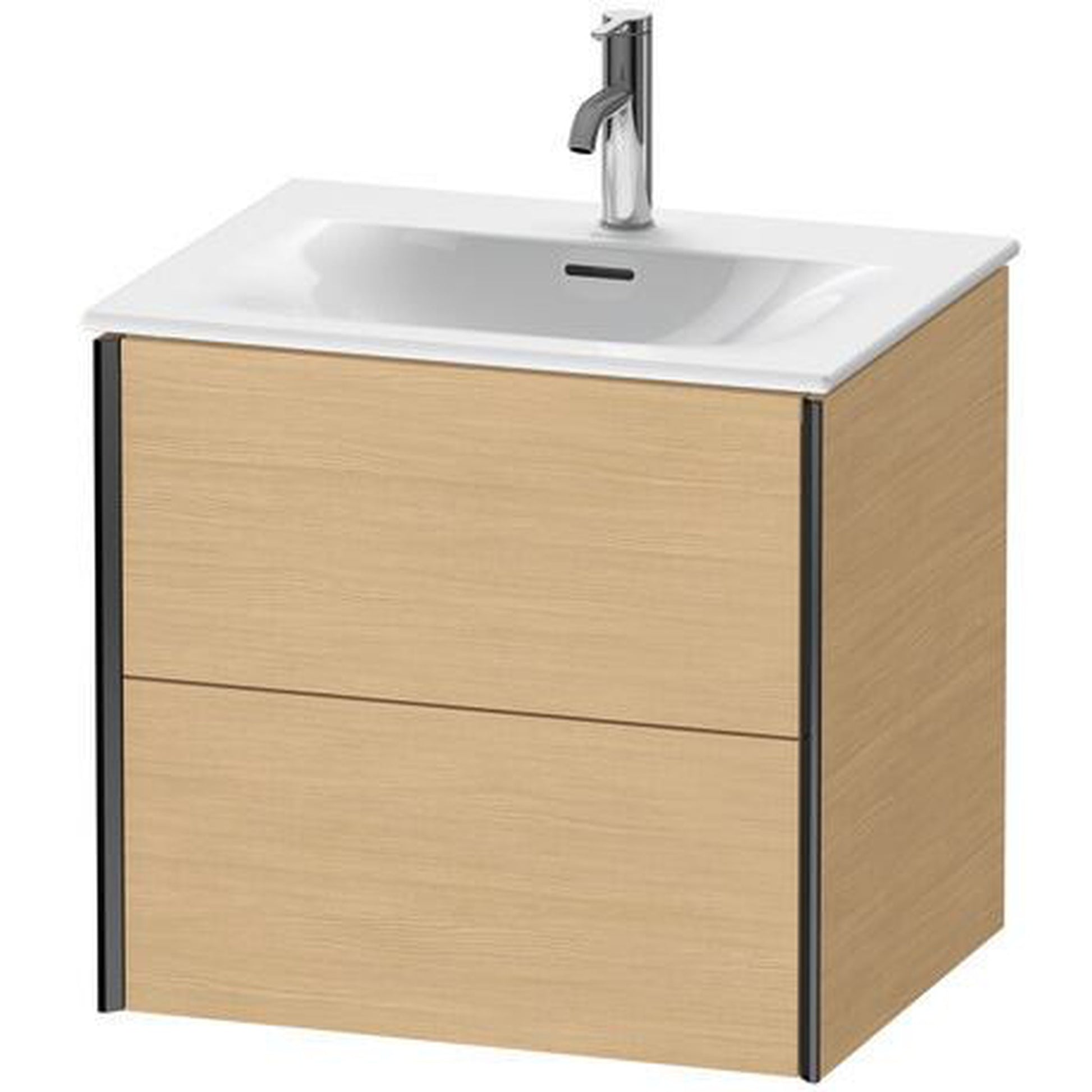 Duravit Xviu 20" x 22" x 19" Two Drawer Wall-Mount Vanity Unit, Natural Oak (XV41320B230)