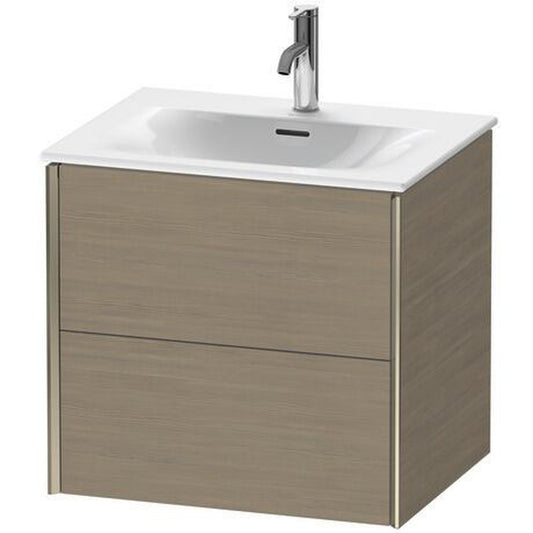 Duravit Xviu 20" x 22" x 19" Two Drawer Wall-Mount Vanity Unit, Oak Terra (XV41320B135)