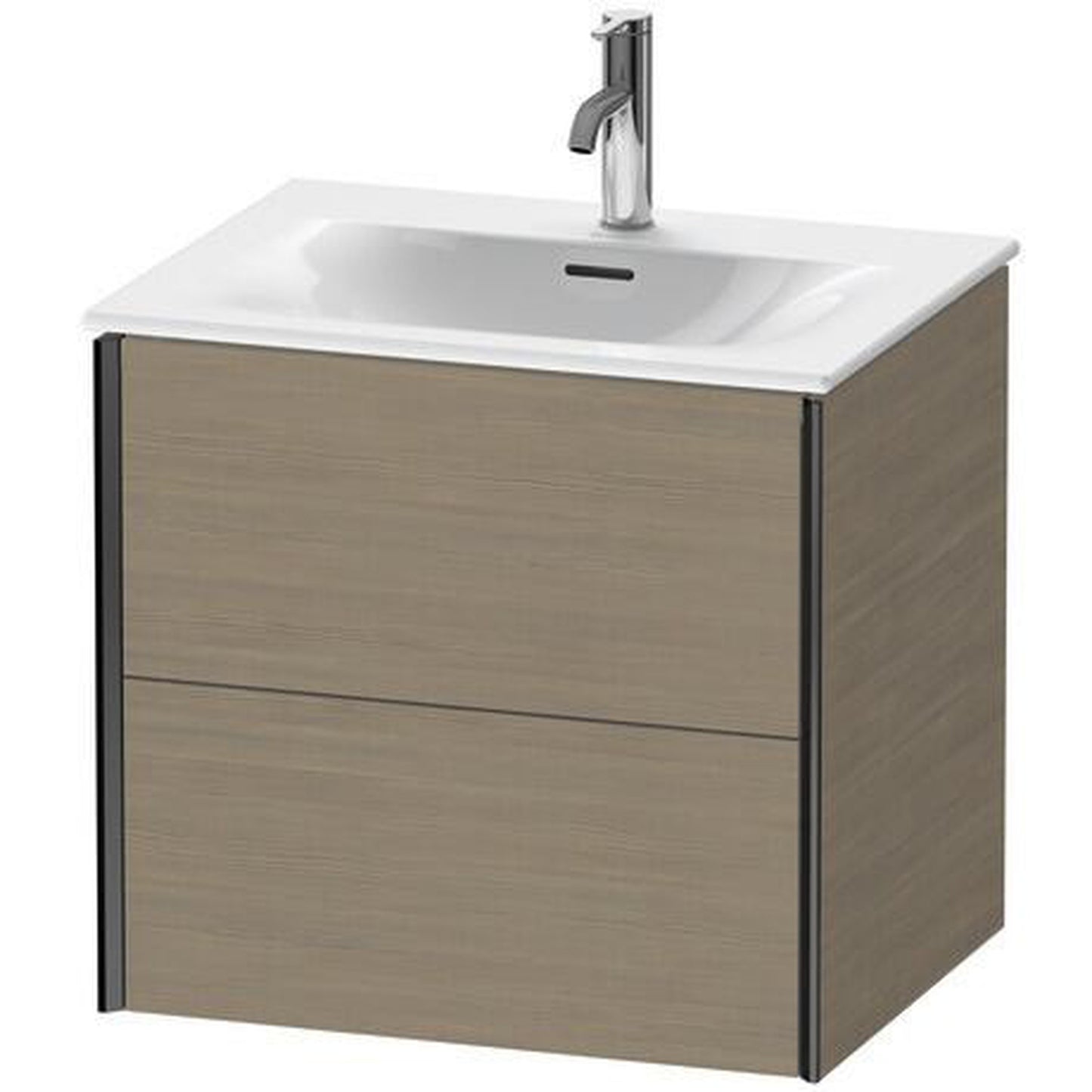 Duravit Xviu 20" x 22" x 19" Two Drawer Wall-Mount Vanity Unit, Oak Terra (XV41320B235)