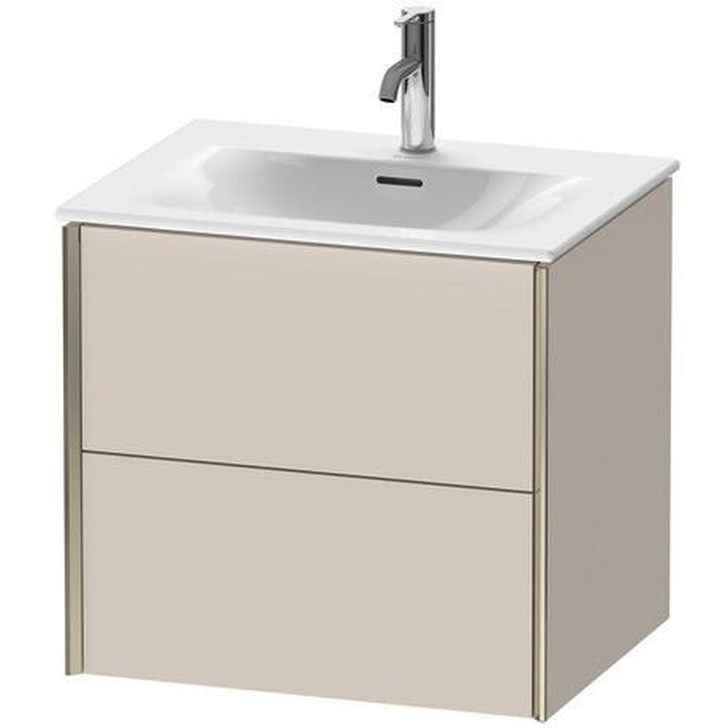 Duravit Xviu 20" x 22" x 19" Two Drawer Wall-Mount Vanity Unit, Taupe Matt (XV41320B191)