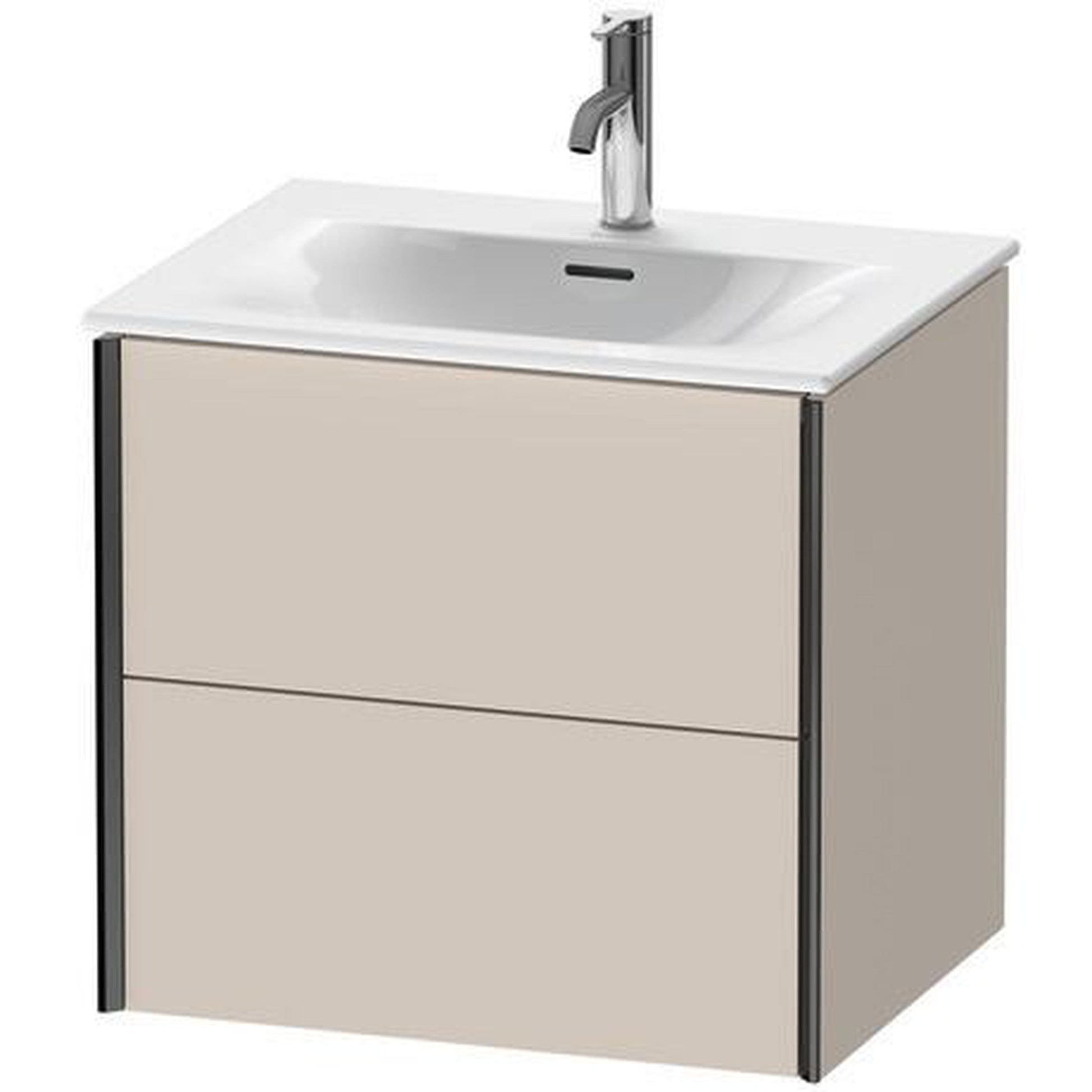 Duravit Xviu 20" x 22" x 19" Two Drawer Wall-Mount Vanity Unit, Taupe Matt (XV41320B291)