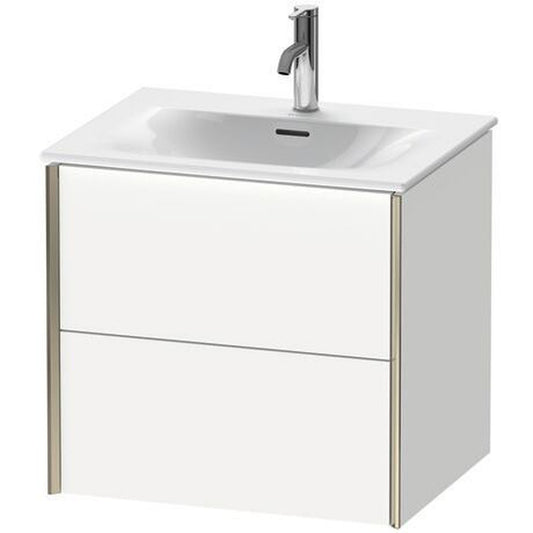 Duravit Xviu 20" x 22" x 19" Two Drawer Wall-Mount Vanity Unit, White Matt (XV41320B118)