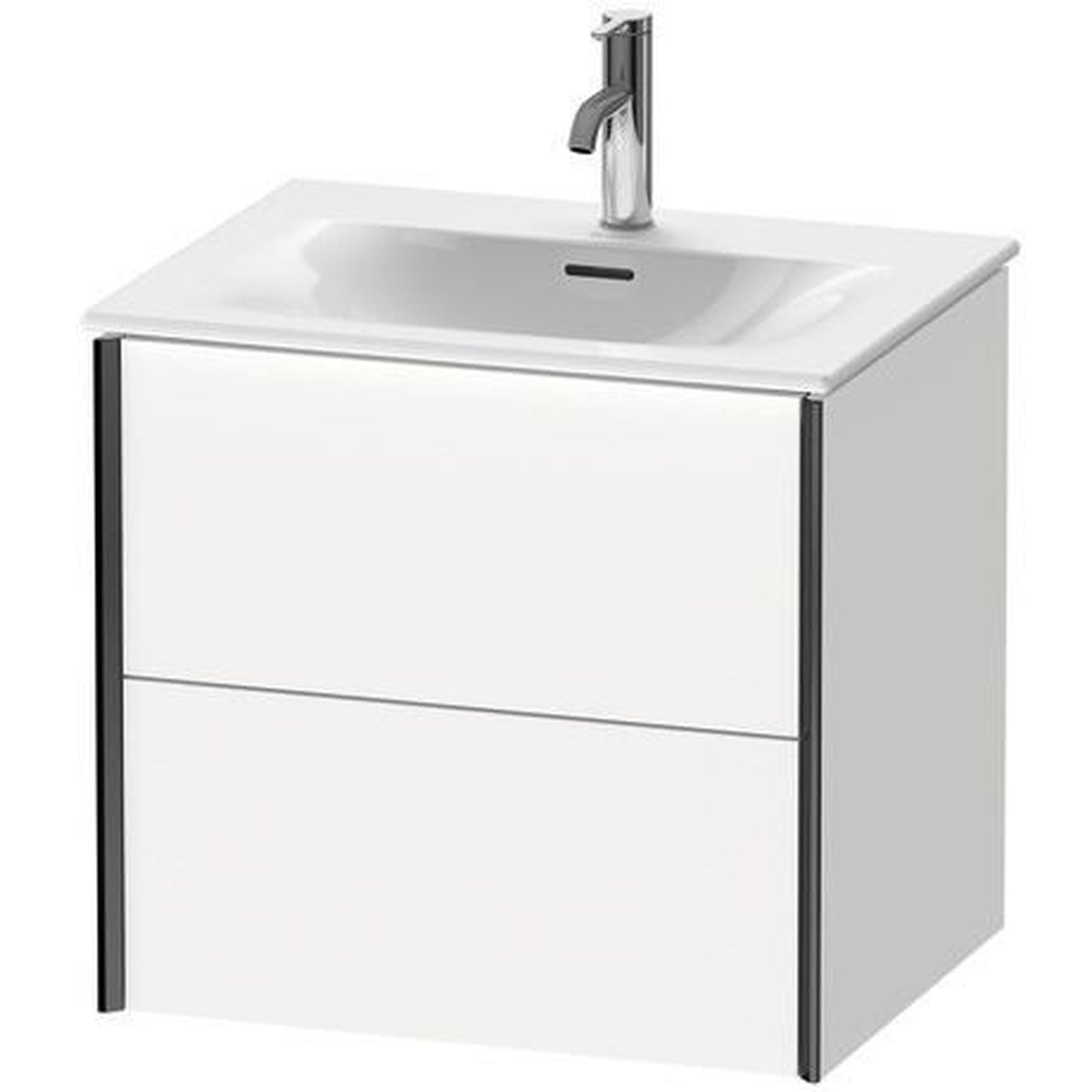 Duravit Xviu 20" x 22" x 19" Two Drawer Wall-Mount Vanity Unit, White Matt (XV41320B218)