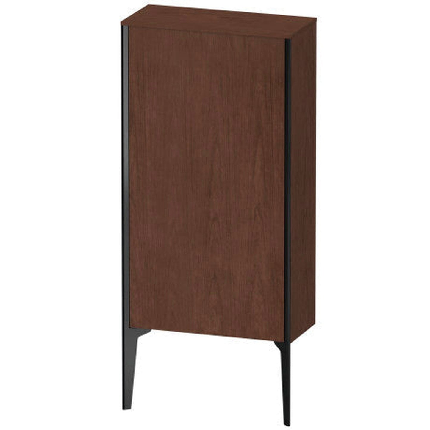 Duravit Xviu 20" x 35" Semi Tall Cabinet With Left Hinge, Black Matt and American Walnut Finish (XV1306-LB)