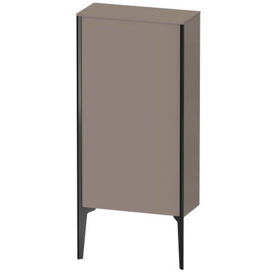Duravit Xviu 20" x 35" Semi Tall Cabinet With Left Hinge, Black Matt and Basalt Matt Finish (XV1306LB243)