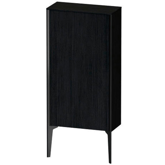 Duravit Xviu 20" x 35" Semi Tall Cabinet With Left Hinge, Black Matt and Oak Black Finish (XV1306-LB)