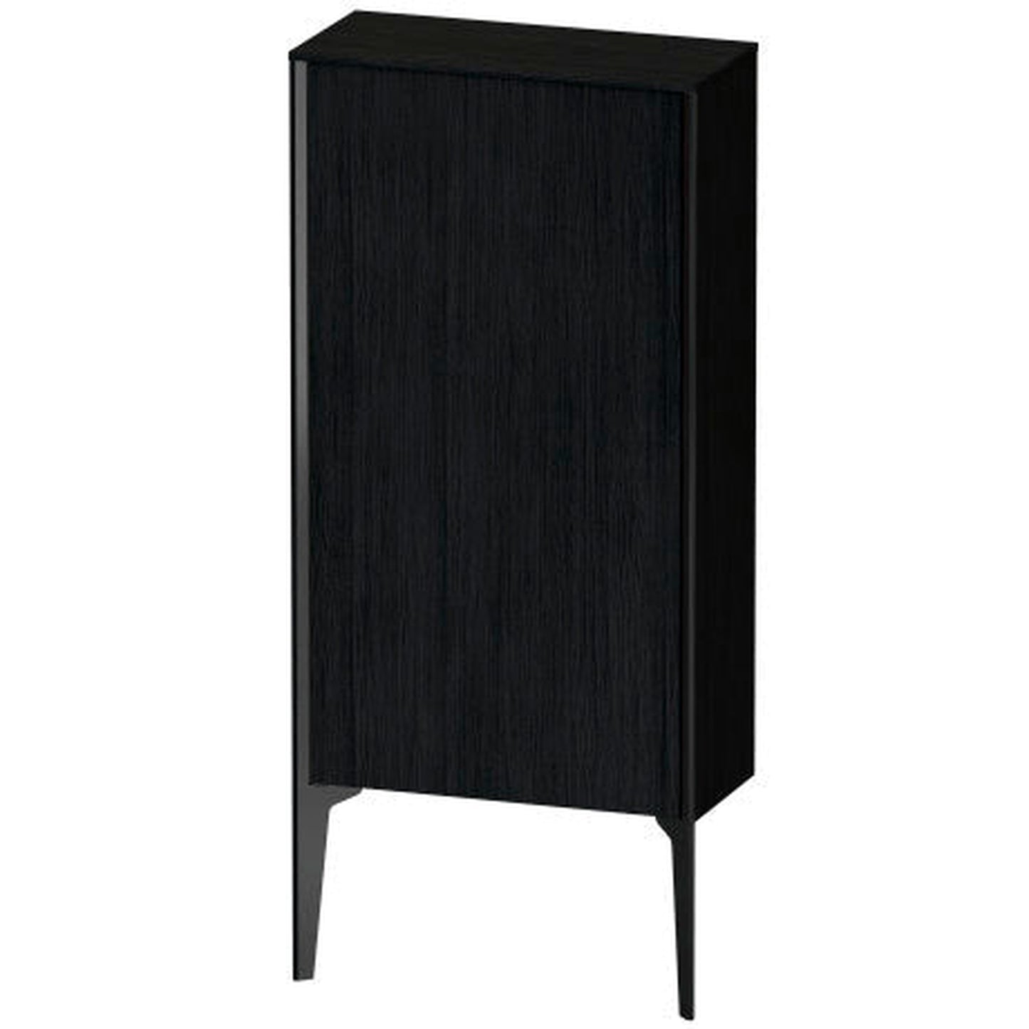 Duravit Xviu 20" x 35" Semi Tall Cabinet With Left Hinge, Black Matt and Oak Black Finish (XV1306LB216)