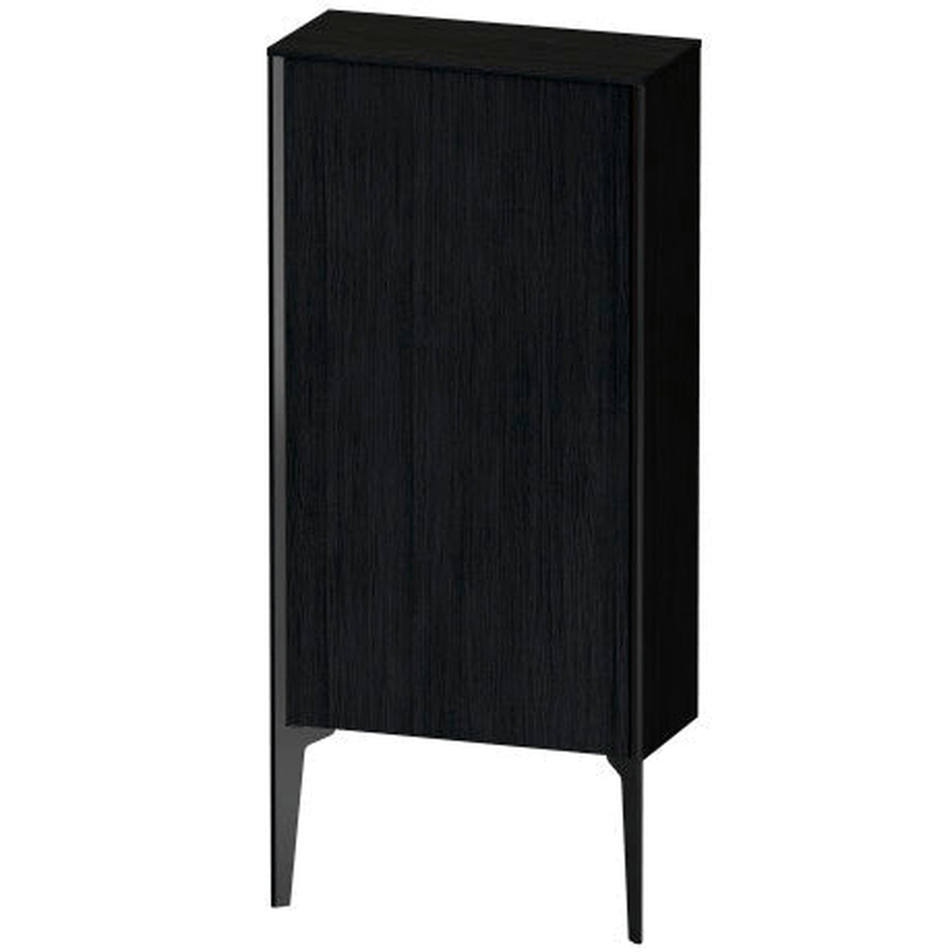 Duravit Xviu 20" x 35" Semi Tall Cabinet With Left Hinge, Black Matt and Oak Black Finish (XV1306LB216)