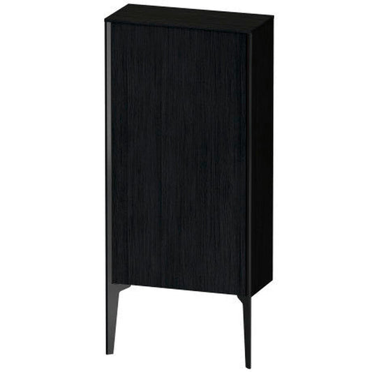 Duravit Xviu 20" x 35" Semi Tall Cabinet With Left Hinge, Black Matt and Oak Black Finish (XV1306LB216)