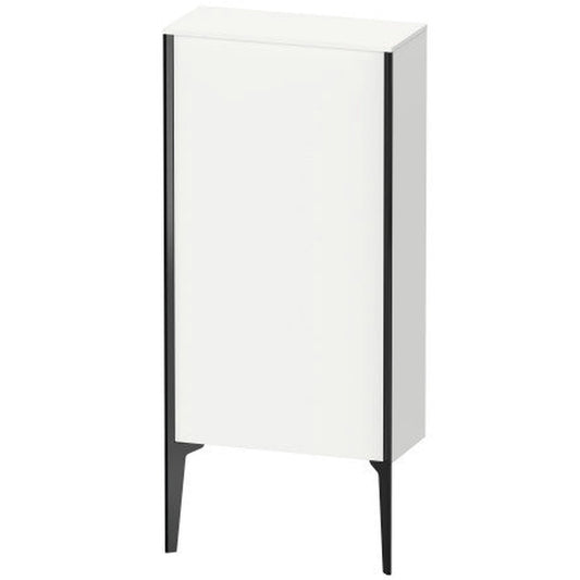 Duravit Xviu 20" x 35" Semi Tall Cabinet With Left Hinge, Black Matt and White Matt Finish (XV1306LB218)