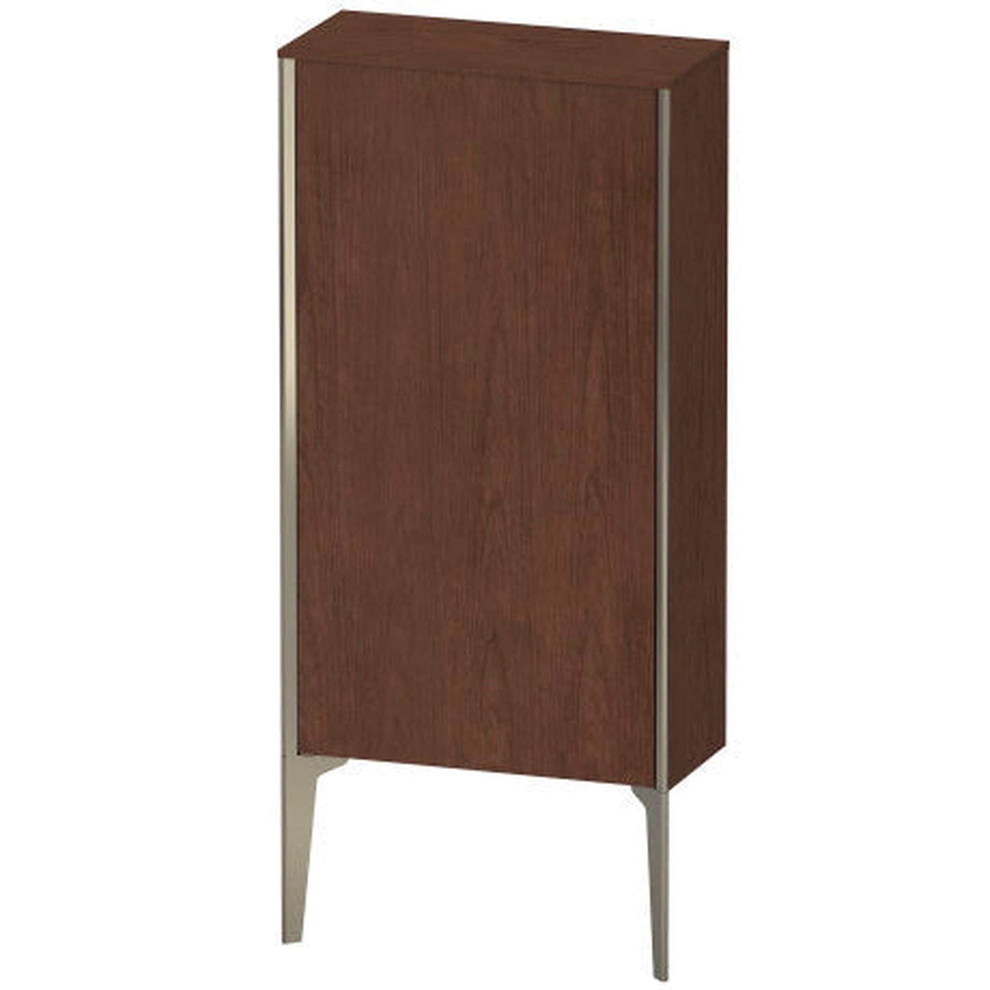 Duravit Xviu 20" x 35" Semi Tall Cabinet With Left Hinge, Champagne Matt and American Walnut Finish (XV1306-LB)