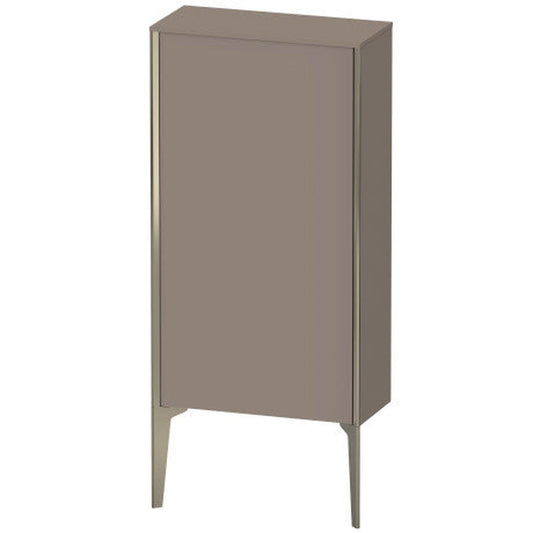 Duravit Xviu 20" x 35" Semi Tall Cabinet With Left Hinge, Champagne Matt and Basalt Matt Finish (XV1306-LB)