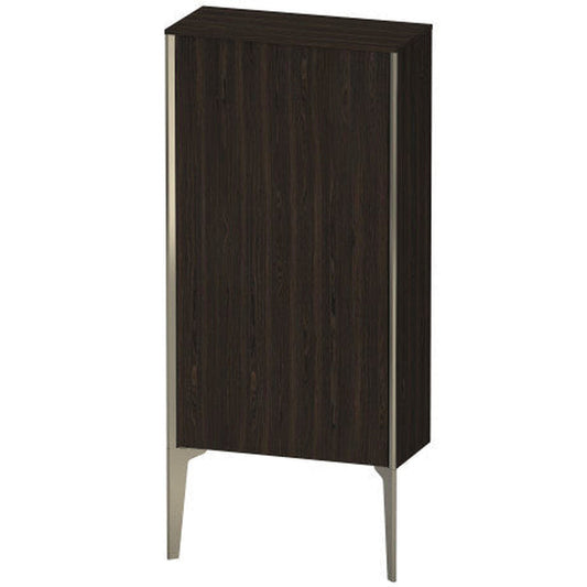 Duravit Xviu 20" x 35" Semi Tall Cabinet With Left Hinge, Champagne Matt and Brushed Walnut Real Wood Veneer Finish (XV1306LB169)