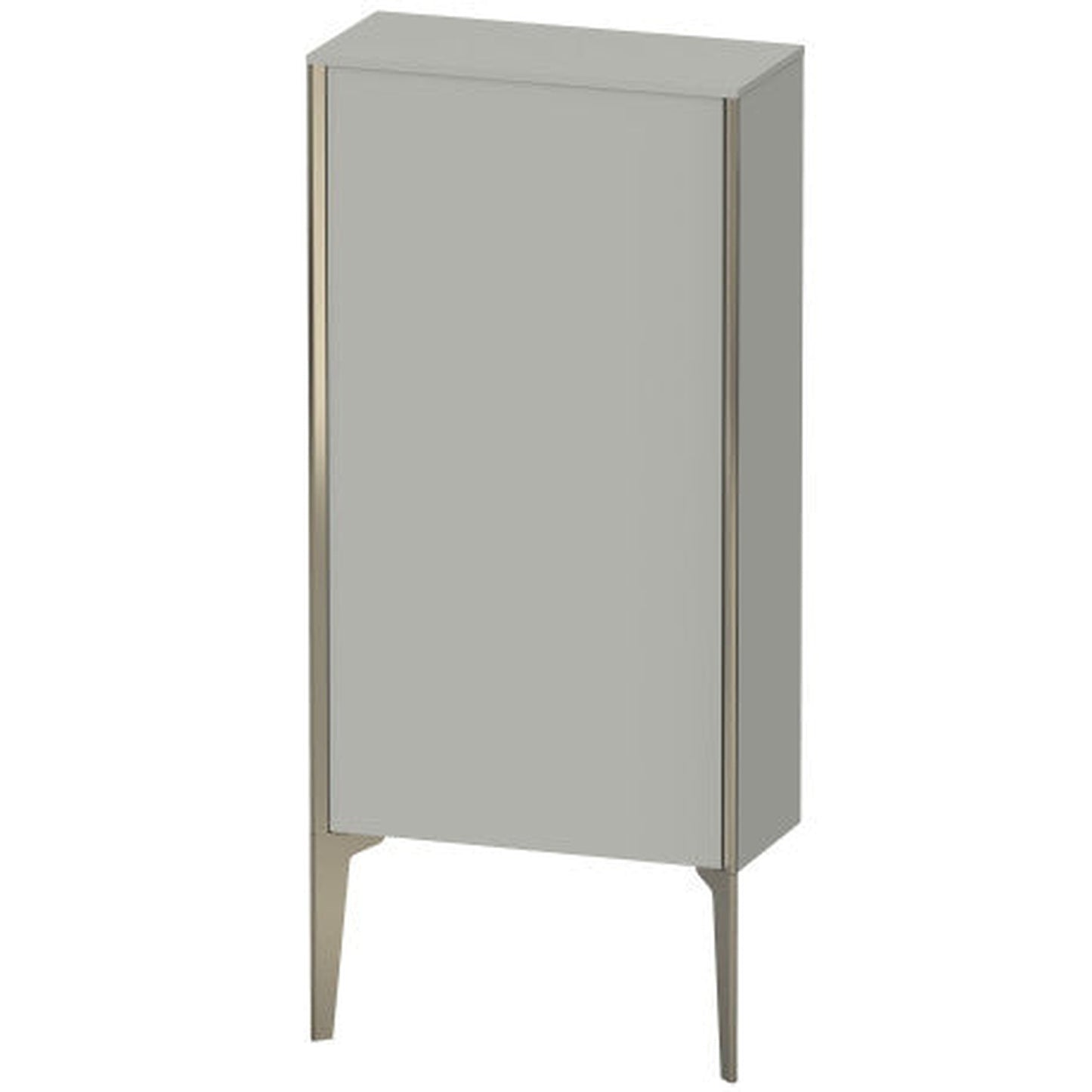 Duravit Xviu 20" x 35" Semi Tall Cabinet With Left Hinge, Champagne Matt and Concrete Grey Matt Finish (XV1306LB107)