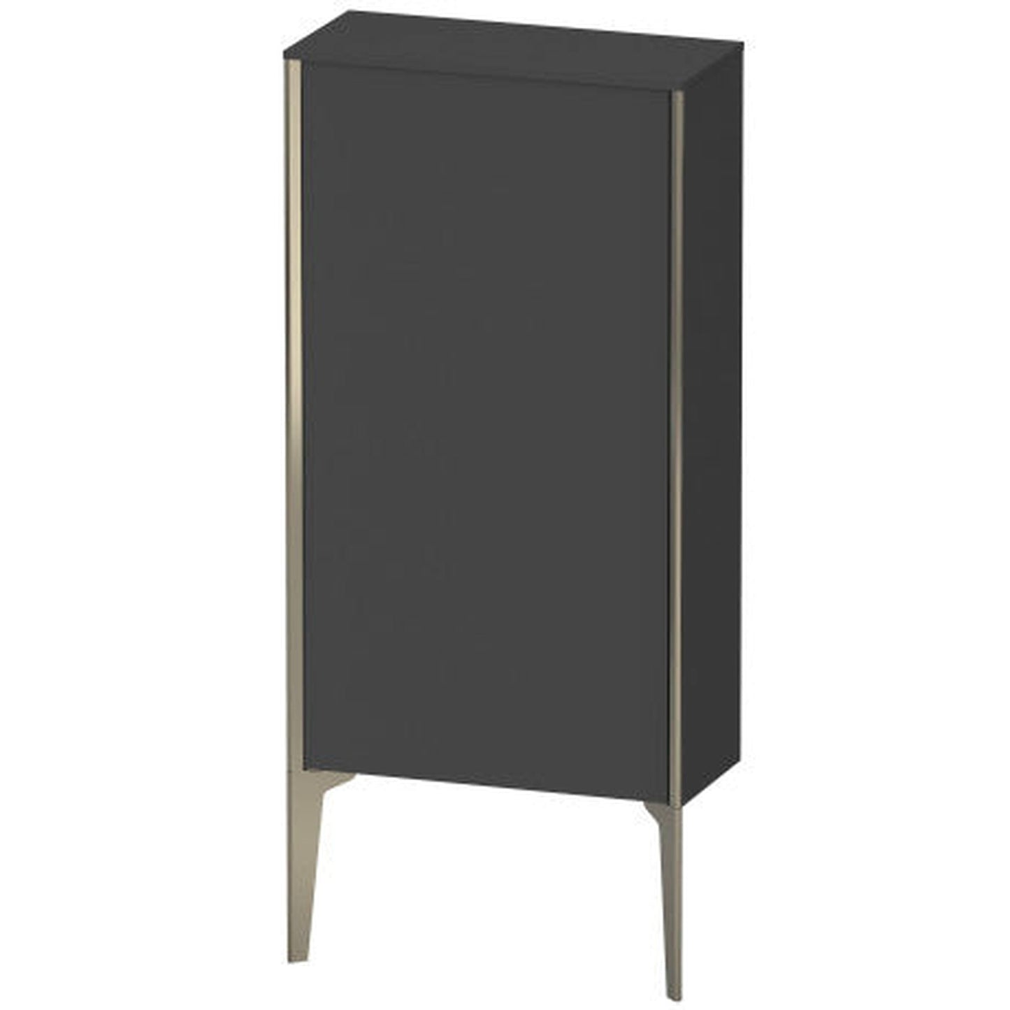 Duravit Xviu 20" x 35" Semi Tall Cabinet With Left Hinge, Champagne Matt and Graphite Super Matt Finish (XV1306LB180)