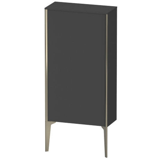 Duravit Xviu 20" x 35" Semi Tall Cabinet With Left Hinge, Champagne Matt and Graphite Super Matt Finish (XV1306LB180)