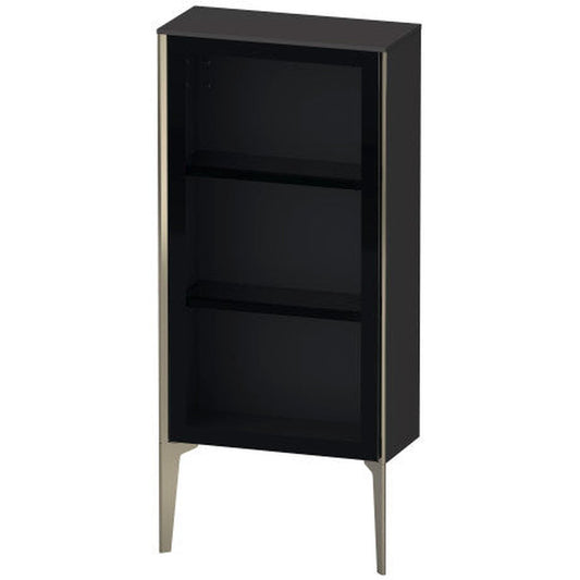 Duravit Xviu 20" x 35" Semi Tall Cabinet With Left Hinge, Champagne Matt and Graphite Super Matt Finish (XV1361LB180)