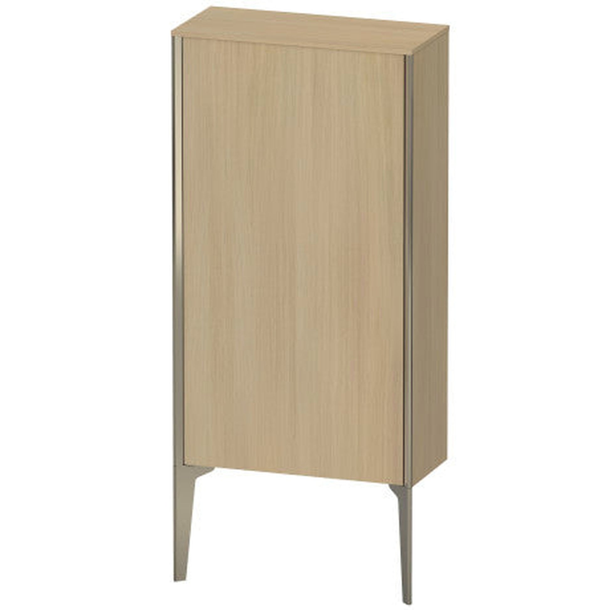 Duravit Xviu 20" x 35" Semi Tall Cabinet With Left Hinge, Champagne Matt and Mediterreanean Oak Real Wood Veneer Finish (XV1306LB171)