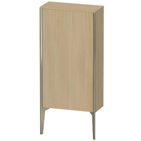 Duravit Xviu 20" x 35" Semi Tall Cabinet With Left Hinge, Champagne Matt and Mediterreanean Oak Real Wood Veneer Finish (XV1306LB171)