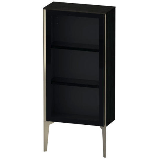 Duravit Xviu 20" x 35" Semi Tall Cabinet With Left Hinge, Champagne Matt and Oak Black Finish (XV1361LB116)