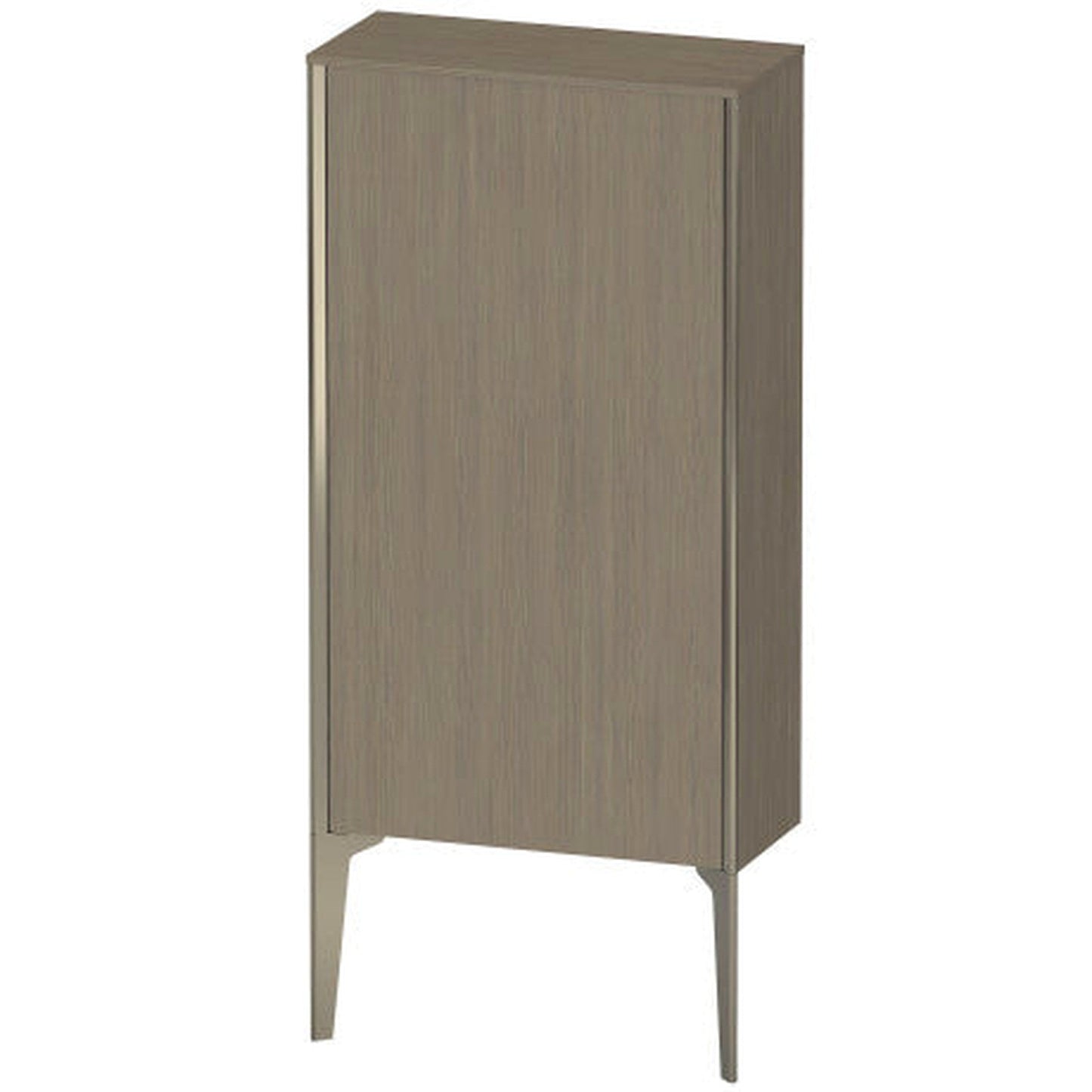 Duravit Xviu 20" x 35" Semi Tall Cabinet With Left Hinge, Champagne Matt and Oak Terra Finish (XV1306-LB)