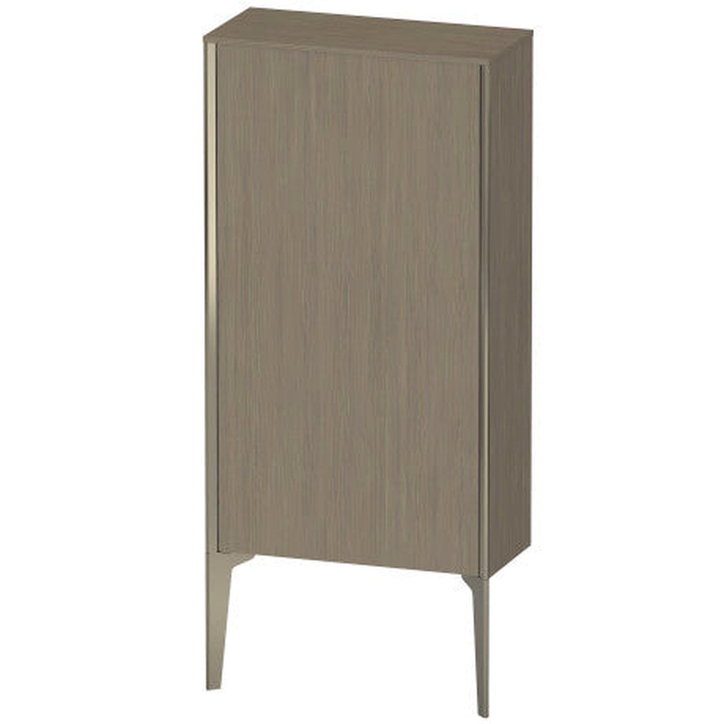 Duravit Xviu 20" x 35" Semi Tall Cabinet With Left Hinge, Champagne Matt and Oak Terra Finish (XV1306LB135)