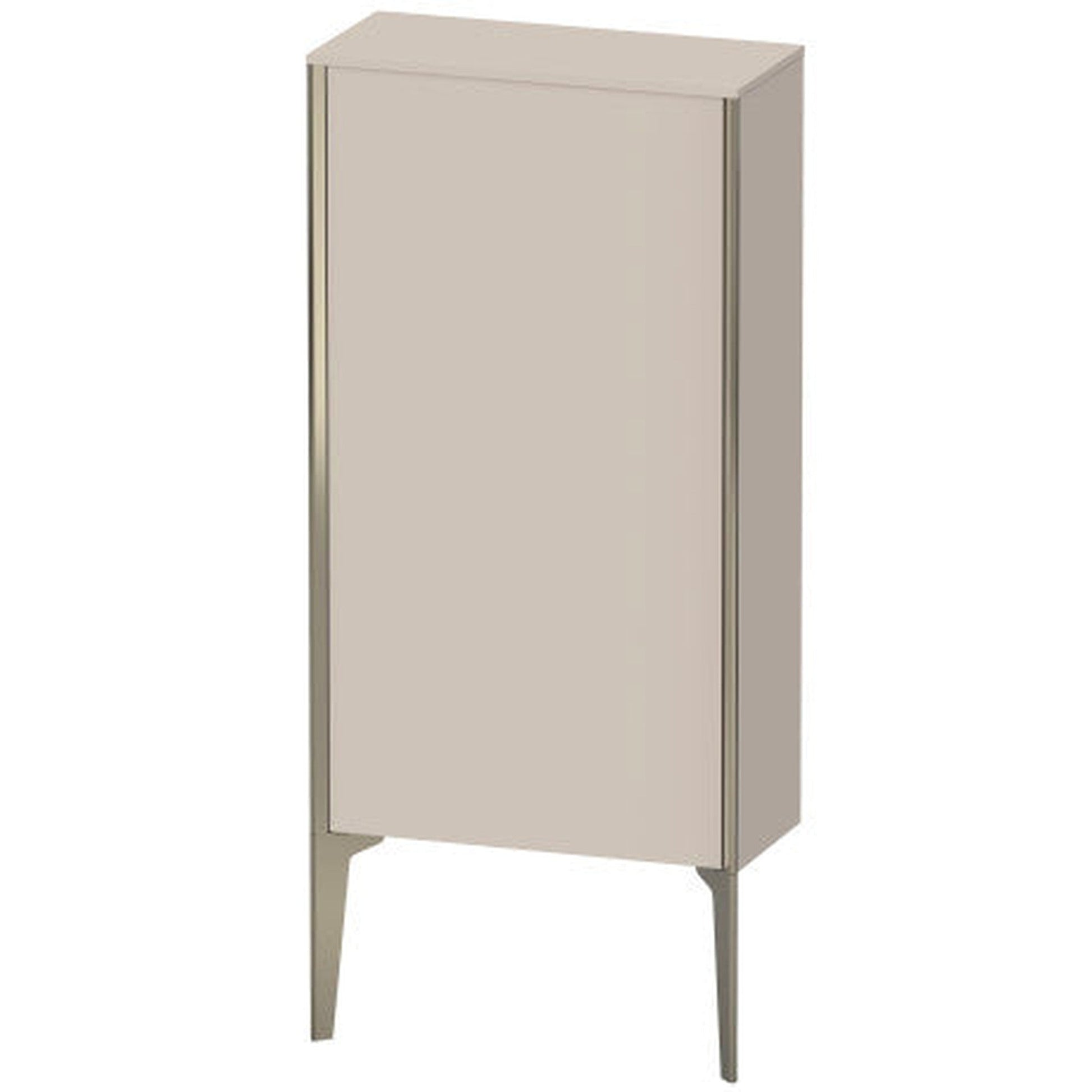 Duravit Xviu 20" x 35" Semi Tall Cabinet With Left Hinge, Champagne Matt and Taupe Matt Finish (XV1306-LB)