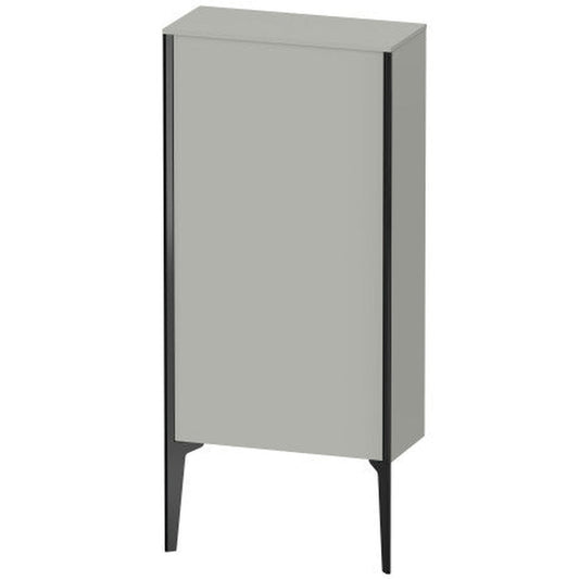 Duravit Xviu 20" x 35" Semi Tall Cabinet With Right Hinge, Black Matt and Concrete Grey Matt Finish (XV1306-RB)